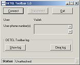Formulář části systému zvaného DETEL Toolbar