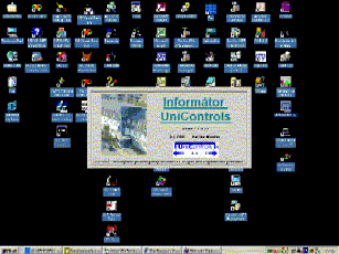 Uvítací okno programu Informátor UniControls ve Windows